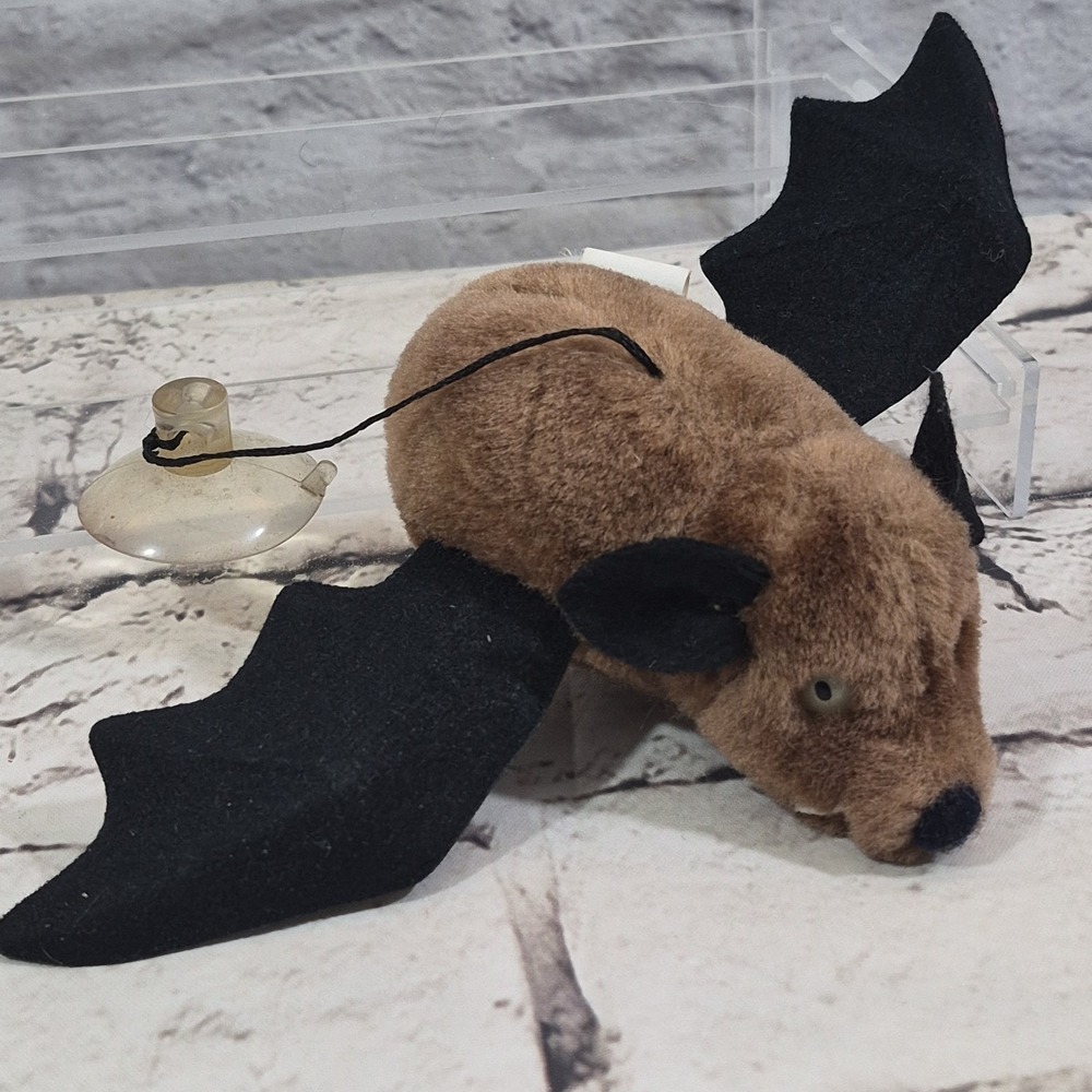 Vintage 1988 Dakin Bat Plush Suction Cup Hanging Halloween Stuffed Animal